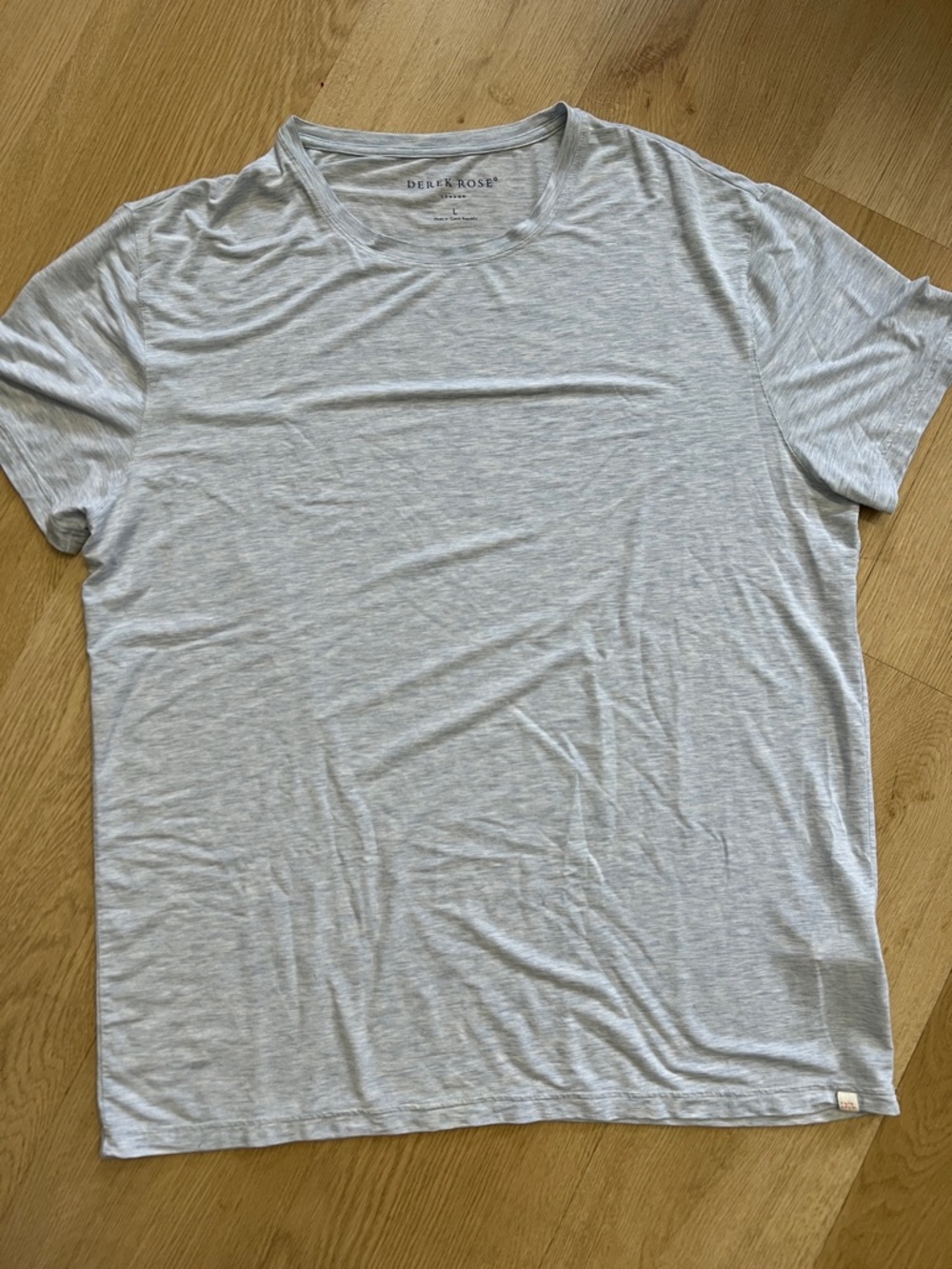 Derek Rose ✨ Large Ethan Micro Modal Stretch Light Blue Marl